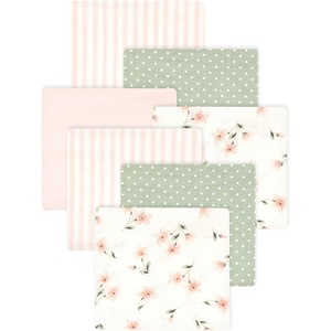 image:imageLittle Treasure Luvable Friends Cotton Poly Flannel Receiving Blankets Multipack Pink Garden 30x30 inchesPink Dainty Florals