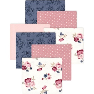 image:imageLittle Treasure Luvable Friends Cotton Poly Flannel Receiving Blankets Multipack Pink Garden 30x30 inchesPink Dusty Rose Floral