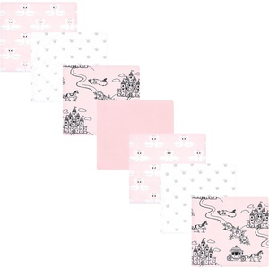 image:imageLittle Treasure Luvable Friends Cotton Poly Flannel Receiving Blankets Multipack Pink Garden 30x30 inchesPink Fairytale Princess
