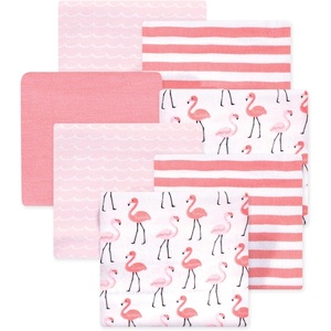 image:imageLittle Treasure Luvable Friends Cotton Poly Flannel Receiving Blankets Multipack Pink Garden 30x30 inchesPink Flamingos