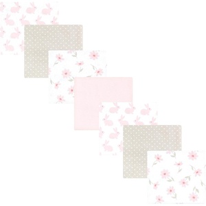 image:imageLittle Treasure Luvable Friends Cotton Poly Flannel Receiving Blankets Multipack Pink Garden 30x30 inchesPink Honey Bunnies