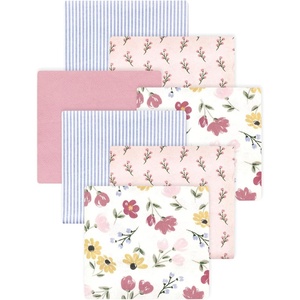 image:imageLittle Treasure Luvable Friends Cotton Poly Flannel Receiving Blankets Multipack Pink Garden 30x30 inchesPink Soft Painted Floral