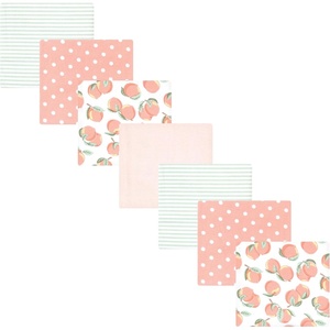 image:imageLittle Treasure Luvable Friends Cotton Poly Flannel Receiving Blankets Multipack Pink Garden 30x30 inchesPink Sweet Peach