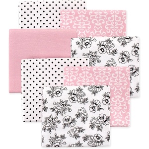 image:imageLittle Treasure Luvable Friends Cotton Poly Flannel Receiving Blankets Multipack Pink Garden 30x30 inchesPink Toile