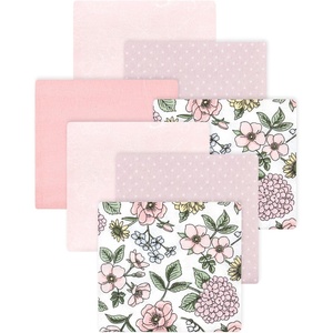 image:imageLittle Treasure Luvable Friends Cotton Poly Flannel Receiving Blankets Multipack Pink Garden 30x30 inchesPink Vintage Blossom