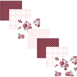 image:imageLittle Treasure Luvable Friends Cotton Poly Flannel Receiving Blankets Multipack Pink Garden 30x30 inchesRed Sweet Roses