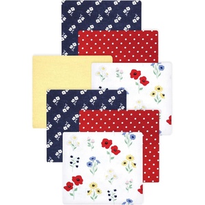image:imageLittle Treasure Luvable Friends Cotton Poly Flannel Receiving Blankets Multipack Pink Garden 30x30 inchesRed Wildflower