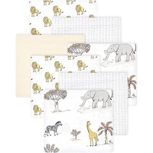 image:imageLittle Treasure Luvable Friends Cotton Poly Flannel Receiving Blankets Multipack Pink Garden 30x30 inchesWhite Neutral Safari World