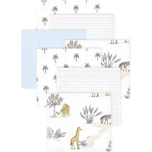 image:imageLittle Treasure Luvable Friends Cotton Poly Flannel Receiving Blankets Multipack Pink Garden 30x30 inchesWhite Safari World