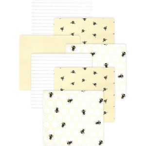 image:imageLittle Treasure Luvable Friends Cotton Poly Flannel Receiving Blankets Multipack Pink Garden 30x30 inchesYellow Honey Bee