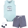 image:imageHudson Baby Infant Boys Bodysuit Short and Sock Handsome Shark 1218 Months