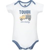 image:imageHudson Baby Infant Boys Cotton Bodysuits 5Pack Blue Construction Trucks 69 Months