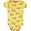 image:imageHudson Baby Unisex Baby Cotton Bodysuits Construction 3Pack 03 Months