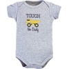 image:imageHudson Baby Unisex Baby Cotton Bodysuits Construction 3Pack 03 Months