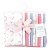 image:imageHudson Baby Unisex Baby Cotton Flannel Burp Cloths Whale One SizeUnicorns Rainbows 10 Pack