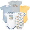 image:imageHudson Baby Infant Boys Cotton Bodysuits 5Pack Blue Construction Trucks 69 Months