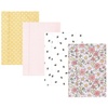 Pink Yellow Pretty Floral 4 Pack