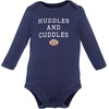 image:imageHudson Baby Infant Boys Cotton LongSleeve Bodysuits 5PackCutest Football Fan