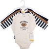 image:imageHudson Baby Infant Boys Cotton LongSleeve Bodysuits 5PackCutest Football Fan