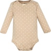 image:imageHudson Baby Infant Girls Cotton LongSleeve Bodysuits 5PackPink Taupe Bear