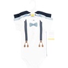image:imageHudson Baby Infant Boys Cotton Bodysuits 3PackHandsome Blue Bow Tie