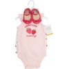 image:imageHudson Baby Unisex Baby Cotton Bodysuit Shorts and Shoe SetSweet Strawberry
