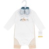 image:imageHudson Baby Unisex Baby Cotton LongSleeve Bodysuit Pant and Shoe SetNew Safari Crew