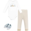 image:imageHudson Baby Unisex Baby Cotton LongSleeve Bodysuit Pant and Shoe SetNew Safari Crew
