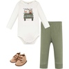 image:imageHudson Baby Unisex Baby Cotton LongSleeve Bodysuit Pant and Shoe SetWildly Cute Woodland Ride