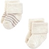 image:imageHudson Baby Baby 8pack Cotton Rich Newborn and Terry SocksTaupe Sheep