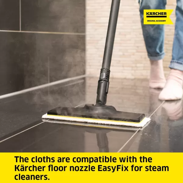Kärcher - 2 Pack Microfiber Cloth - For Kärcher Steam Cleaner Floor Nozzle