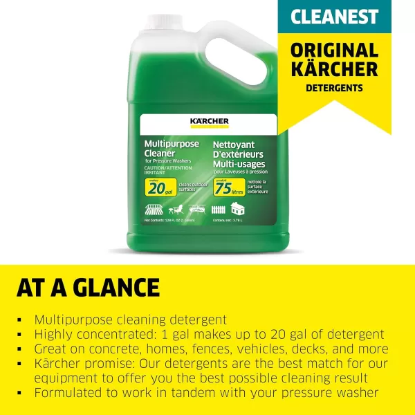 Kärcher - Multi-Purpose Cleaning Soap Concentrate - For Pressure Washers – For All Outdoor Surfaces – 1 Quart