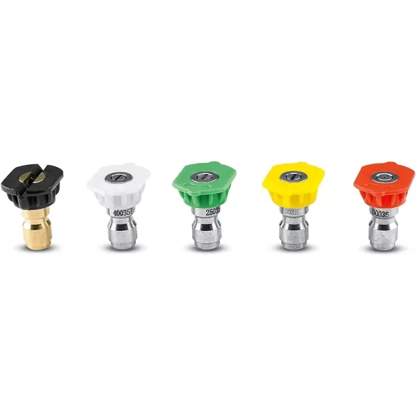 Kärcher 5 Piece Spray Nozzle Kit for Pressure Washers up to 4000 PSI - Quick Connect Fitting - Universal