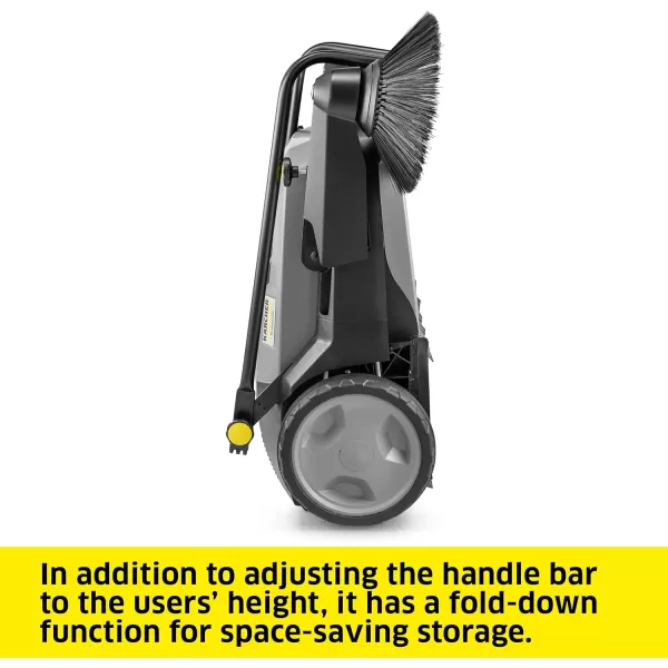 Kärcher Commercial Push Sweeper with Two Sided Bristle Brushes 12 Gallon - 38.5" Working Width - Perfect for Dry and Wet Conditions - Professional Outdoor Sweeper - KM 70/20 C 2SB