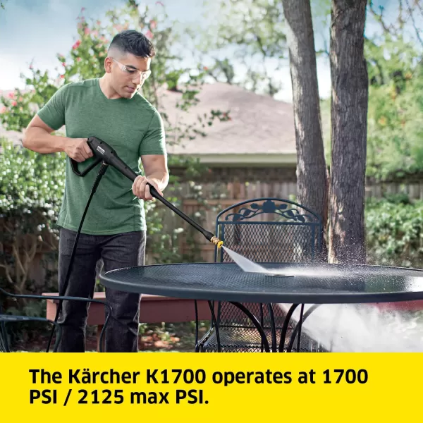 Kärcher K1700 Max 2125 PSI Electric Pressure Washer with 3 Spray Nozzles - Great for cleaning Cars, Siding, Driveways, Fencing and more - 1.2 GPM