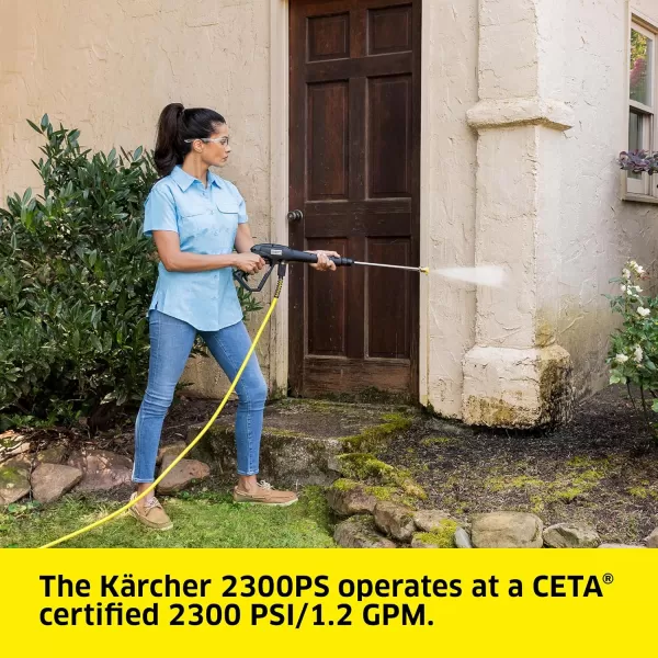 Kärcher K2300PS Max 2875 PSI Electric Pressure Washer with 4 Spray Nozzles - Great for cleaning Cars, Siding, Driveways, Fencing and more - 1.2 GPM