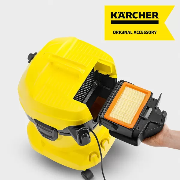 Kärcher - Reusable Flat Pleated Filter for Karcher Wet Dry Vacuum - For Karcher WD 4, WD 5/P and WD 6 P S Wet Dry Vacuum Cleaners