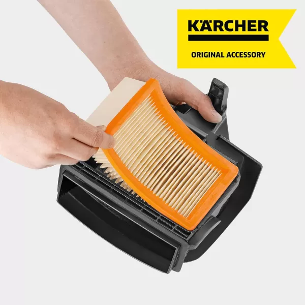 Kärcher - Reusable Flat Pleated Filter for Karcher Wet Dry Vacuum - For Karcher WD 4, WD 5/P and WD 6 P S Wet Dry Vacuum Cleaners