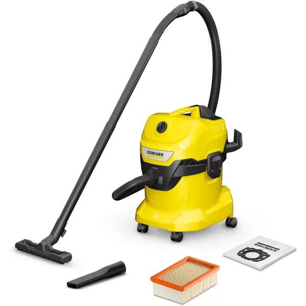 Kärcher - Reusable Flat Pleated Filter for Karcher Wet Dry Vacuum - For Karcher WD 4, WD 5/P and WD 6 P S Wet Dry Vacuum Cleaners