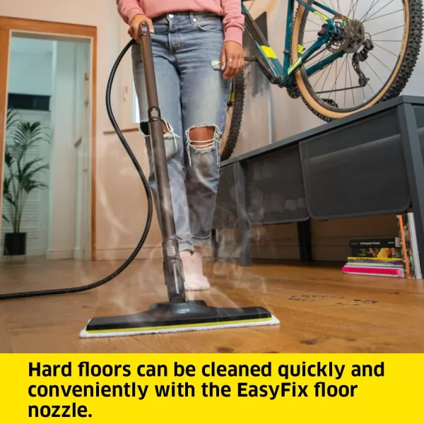 Kärcher SC3 Steam Cleaner with Attachments, Multi Purpose Power Steamer – Chemical-Free, 40 Sec Heat-Up, Continuous Steam - for Grout, Tile, Hard Floors, Appliances &amp; More - White