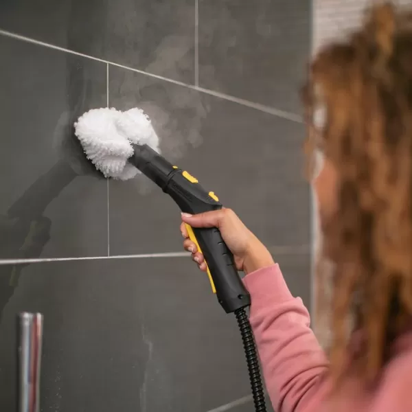 Kärcher SC3 Steam Cleaner with Attachments, Multi Purpose Power Steamer – Chemical-Free, 40 Sec Heat-Up, Continuous Steam - for Grout, Tile, Hard Floors, Appliances &amp; More - White