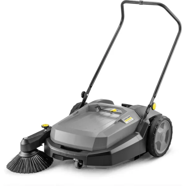 Kärcher Commercial Push Sweeper with Two Sided Bristle Brushes 12 Gallon - 38.5" Working Width - Perfect for Dry and Wet Conditions - Professional Outdoor Sweeper - KM 70/20 C 2SB