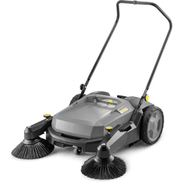 Kärcher Commercial Push Sweeper with Two Sided Bristle Brushes 12 Gallon - 38.5" Working Width - Perfect for Dry and Wet Conditions - Professional Outdoor Sweeper - KM 70/20 C 2SB