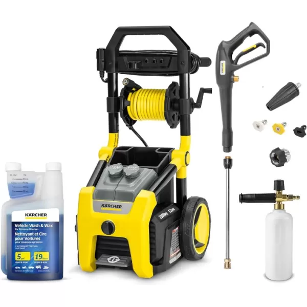Kärcher K2300PS Max 2875 PSI Electric Pressure Washer with 4 Spray Nozzles - Great for cleaning Cars, Siding, Driveways, Fencing and more - 1.2 GPM