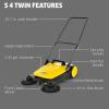 imageKrcher Pro Walk Behind Outdoor Push Sweeper KM 7020 C 1 Bristle Brush  28quot Working Width 12 Gallon Heavy Duty Broom  for Commercial UseS 4 Twin Residential