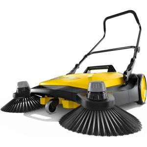 imageKrcher Pro Walk Behind Outdoor Push Sweeper KM 7020 C 1 Bristle Brush  28quot Working Width 12 Gallon Heavy Duty Broom  for Commercial UseS 6 Twin Residential