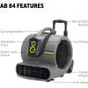 imageKrcher Commercial Air Blower and Carpet Dryer 3000 CFM  AB 84  Intergrated Power Cord Storage  3 Speed Modes