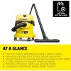 imageKrcher WD 218 Battery Powered Wet Dry Shop Vacuum Cleaner with Blower Function ampamp Attachements Multi Purpose 225 W Cartridge Filter Fleece Bag Floor ampamp Crevice Nozzle 32 Gal  Tool OnlyWD 218 Tool Only