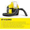 imageKrcher WD 218 Battery Powered Wet Dry Shop Vacuum Cleaner with Blower Function ampamp Attachements Multi Purpose 225 W Cartridge Filter Fleece Bag Floor ampamp Crevice Nozzle 32 Gal  Tool OnlyWD 1 Compact Tool Only