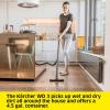 imageKrcher WD 3 MultiPurpose 45 Gallon WetDry Shop Vacuum Cleaner with Attachments  Blower Feature Compact SpaceSaving Design Great for Car CleaningWD 3
